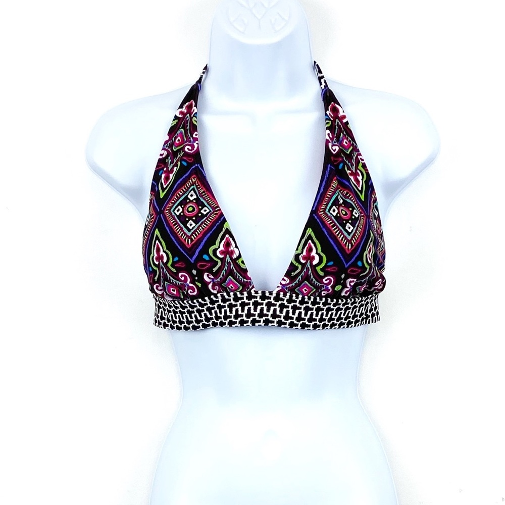 Xhilaration Women's Size XL Multicolor Geometric Print‎ Triangle Swim Bikini Top
